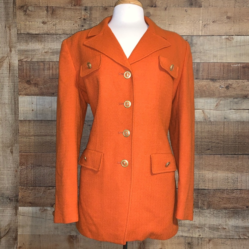 Herbert Grossman | Vintage Orange Buttoned Blazer
